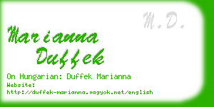 marianna duffek business card